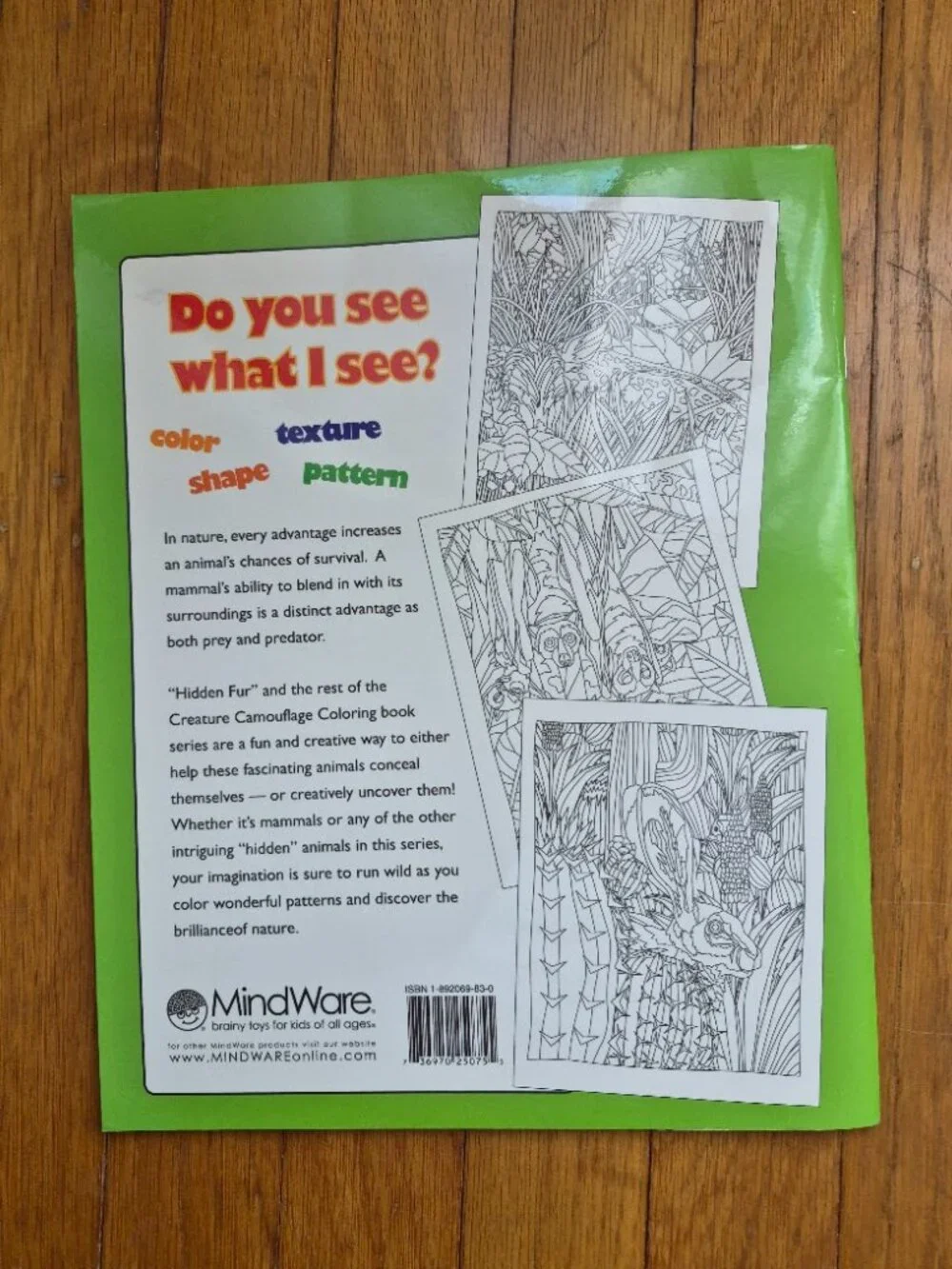 NEW Hidden Fur Creature Camouflage Coloring Book